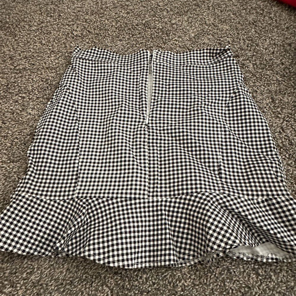 SHEIN Black and White Checkered Mini Skirt